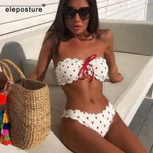  Sexy Polka Dot Bikini Women 2022 Two Piece Swimsuit Push Up Swimwear Floral Side Bathing Suit Brazilian Beach Wear Swimming Suit 