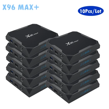 

10pcs X96 MAX Plus smart tv box Android 9.0 TV BOX Amlogic S905X3 Quad Core 8K Dual Wifi 64GB 32GB Media Player Youtube vs x96