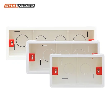 

118 Switch Box Wall Mount Rectangle Handy Electrical Mounting Boxes Secret Stash Conduit PC Flame Retardant Material 1/2/3/4 Way