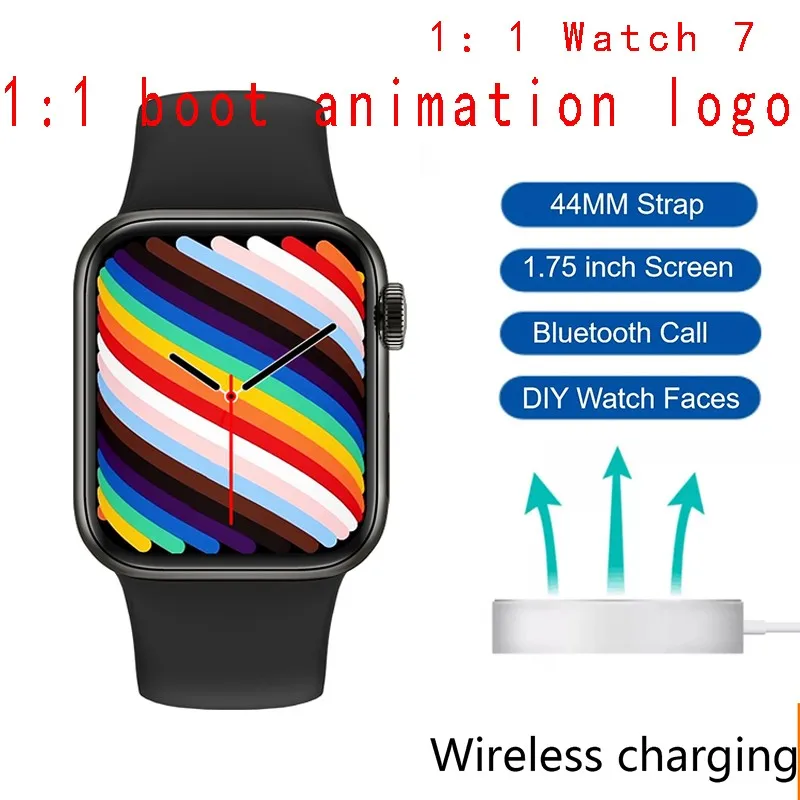 1:1 watch 7 Smart Watch 1.75-inch Wireless charging Dual button Bluetooth call heart rate PK W37 W66 W46 W56 HW22 pro Max IWO |