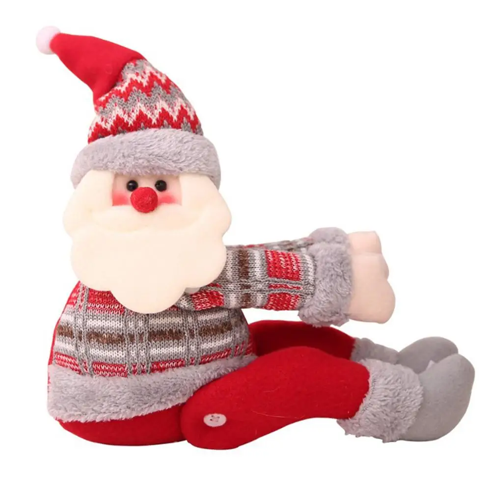 Santa Claus 2 шт. Рождественский занавес с пряжкой на спине Рождественский Санта-Клаус со снеговиками, с северными оленями держатель для занавесок зажим Новогодние украшения подарки - Цвет: Santa Claus