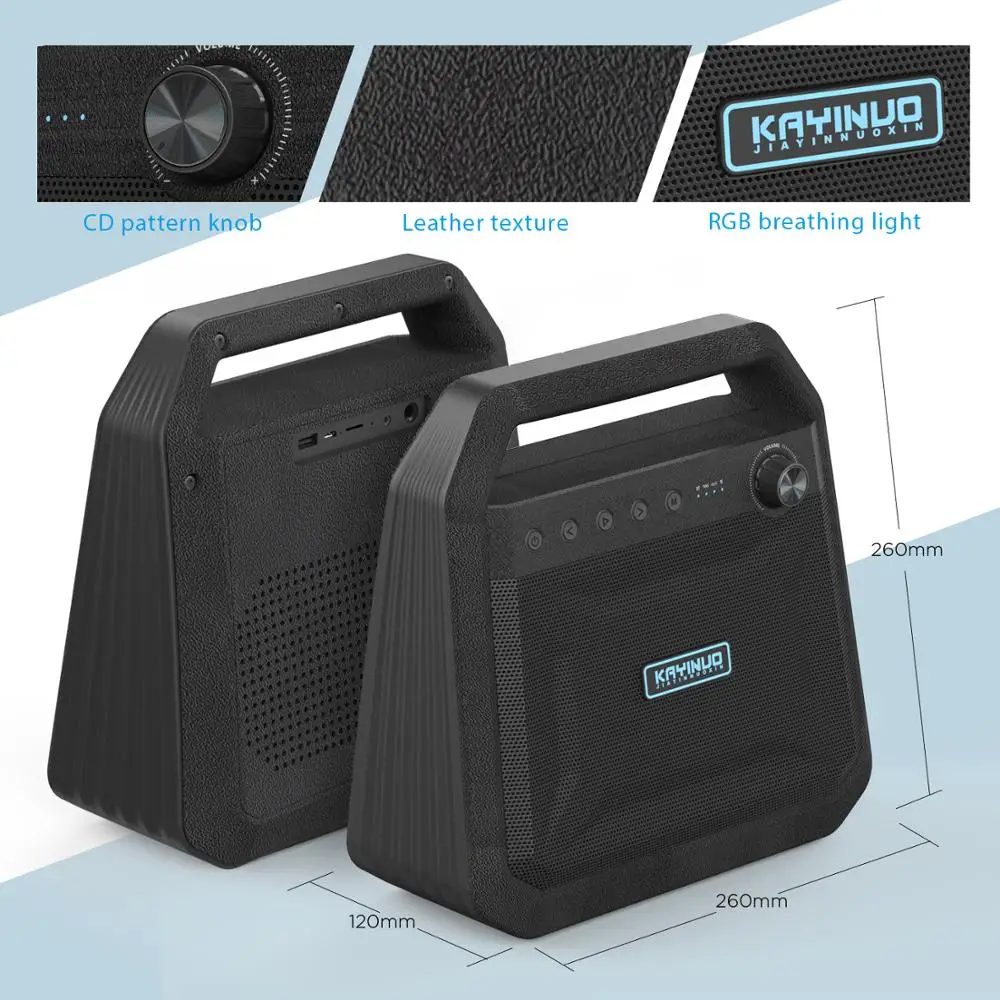 KAYINUO наружные вечерние портативные bluetooth-колонки TWS Sound Bomb Box высокомощные беспроводные колонки AUX поддержка tf-карты