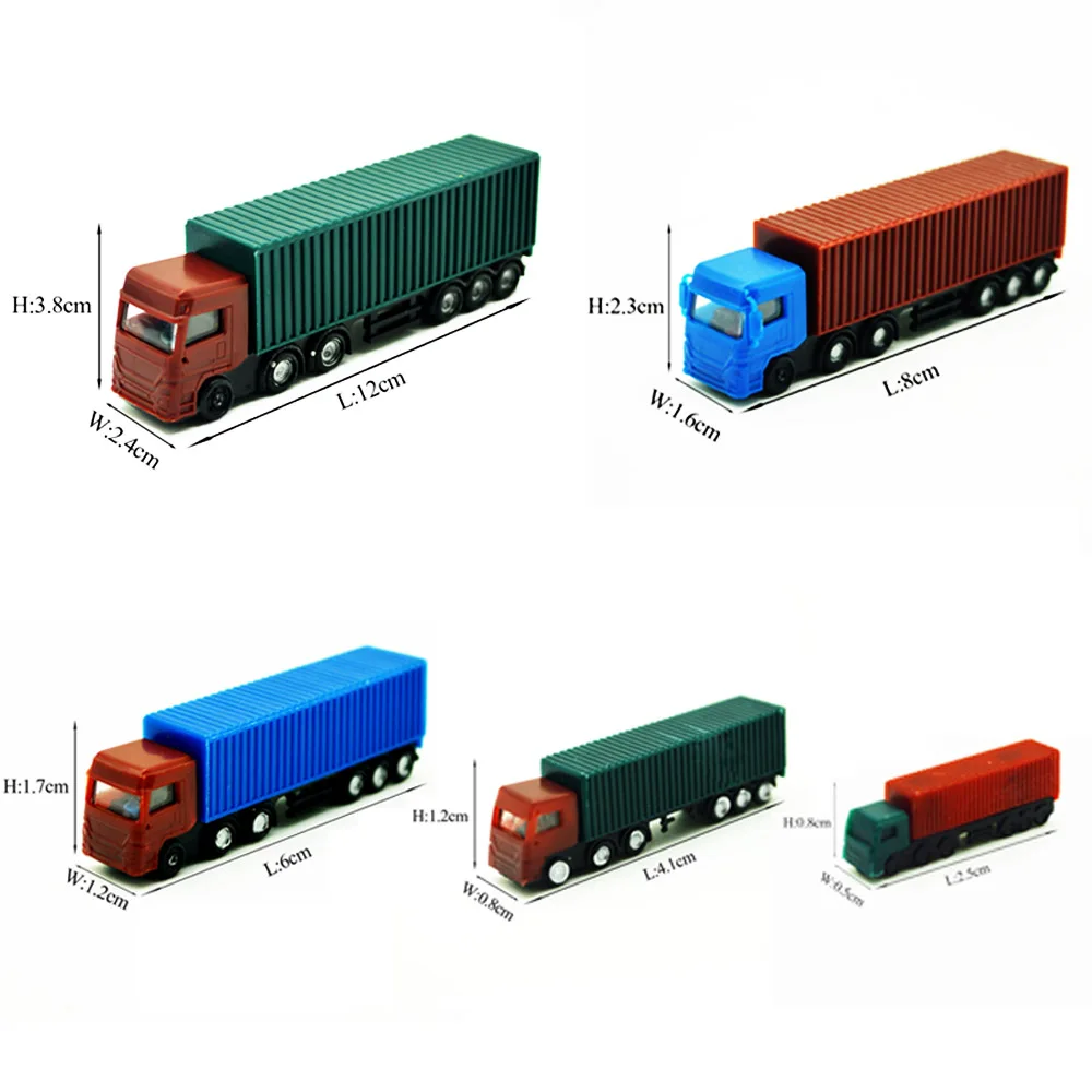 

Multi-proportion Multi-color Model Container Truck Toy Mini Sand Table Layout Landscape Diorama Train ABS Plastic Building