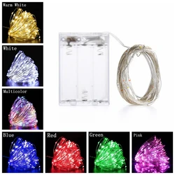2022NEW New 2M 5M 10M LED String Lights Waterproof 3 modes Flash Fairy Lights Holiday Garland For Christmas Wedding Party