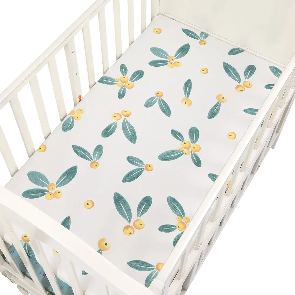 Хлопок, простыня для кроватки, мягкий дышащий матрас для детской кровати, покрывало с мультяшным рисунком для новорожденных, постельные принадлежности для кроватки, размер 130*70 см - Цвет: CLS0052