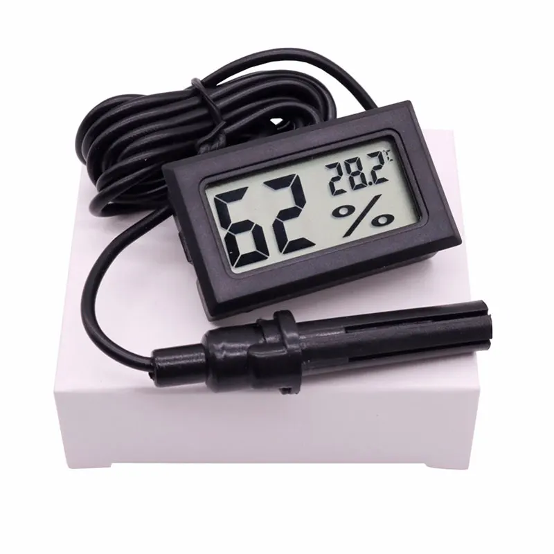 

1 pcs Professional Mini Probe LCD Digital Thermometer Hygrometer Temperature Humidity Meter Digital Display No Battery