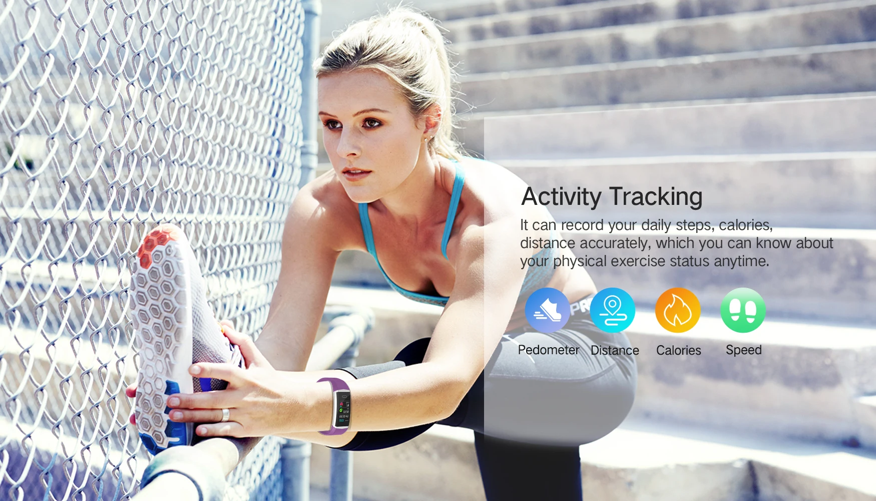 Fitness Tracker Smart Bracelet GPS Watch Health Men's Women's Wristbands Sports Bluetooth 5.0 IP68 Waterproof Smart Band Android