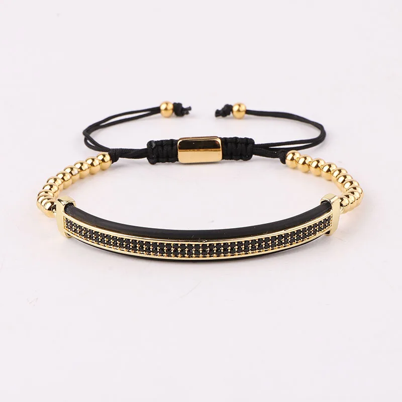 Classic Design High Quality Luxury Stainless Steel Beads CZ Pave Charm Handmade Macrame Friendship Bracelet Set Men Jewelry Gift - Image 6