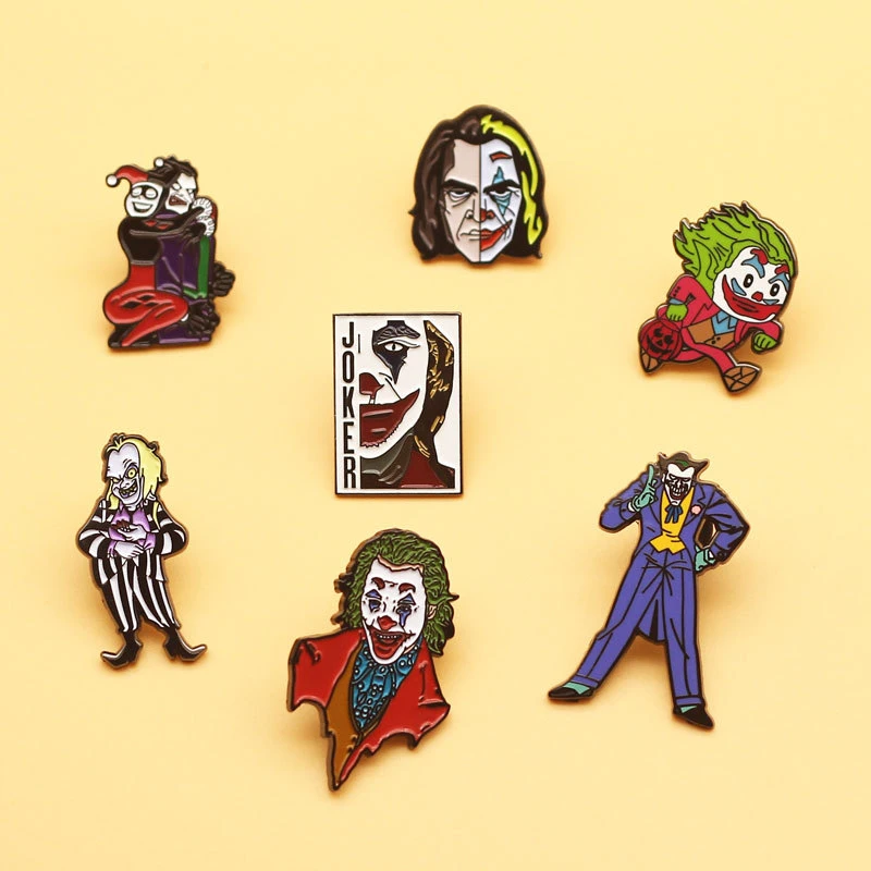 Dear you Joker Cartoon brooch cute anime enamel metal badge school bag  decoration with pin anime accessories|Brooches| - AliExpress