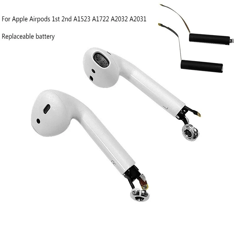 Replace Battery For airpods 1st 2nd A1604 A1523 A1722 A2032 A2031 air pods 1 2 replaceable GOKY93mWhA1604 | Электроника