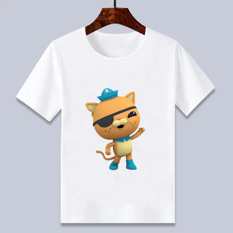 Футболка для мальчиков и девочек 4 6 8 10 12 14t с изображением аниме Octonauts White Barnacles Kwazii