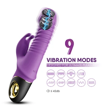 Thrusting Rabbit Vibrator for Women Clit Clitoris Stimulator Female Stretch Masturbator G Spot Dildo Sex Toys for Adults 18 2