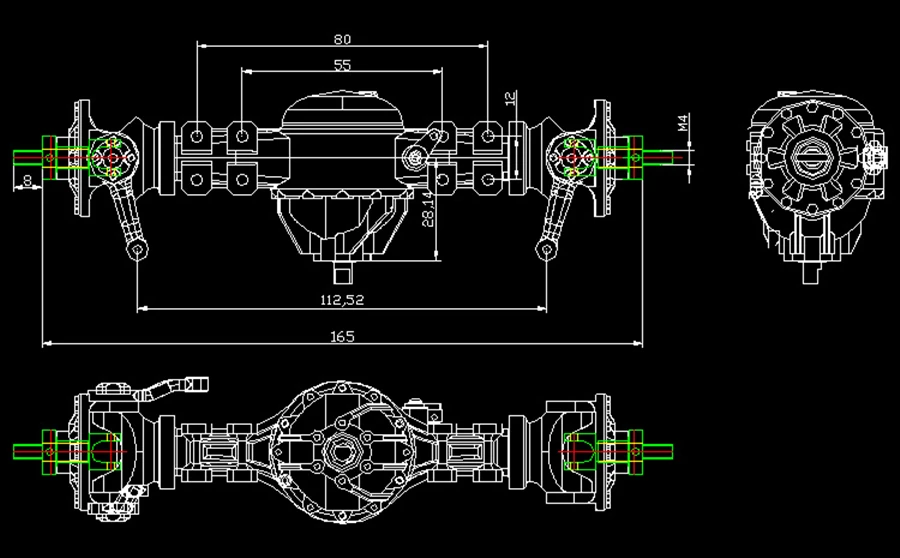 Rc игрушки модель грузовика дифференциальный замок металлическая ось для 1/14 Масштаб дистанционного управления игрушка контейнер для автомобилей самосвал Aroc Actro автомобиль