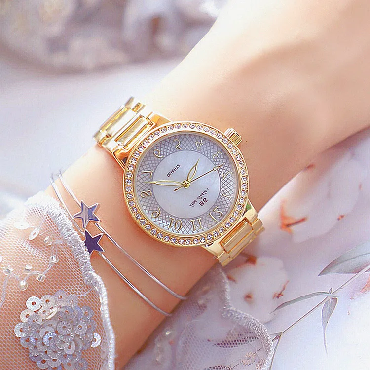 

BS New Style Hot Sales Diamond Watch Women Manufacturers Direct Selling Waterproof Crystals WOMEN'S Rhinestone Watch FA1539