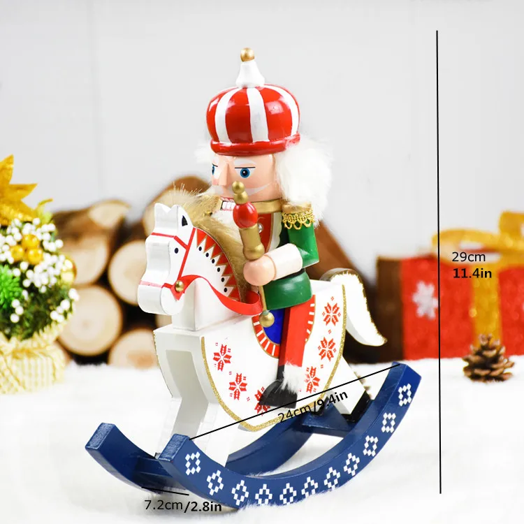 blue Деревянная фигурка Navidad Рождественские куклы рождественские украшения для домашней вечеринки на день рождения подарок для детей год adornos de navidad - Цвет: blue