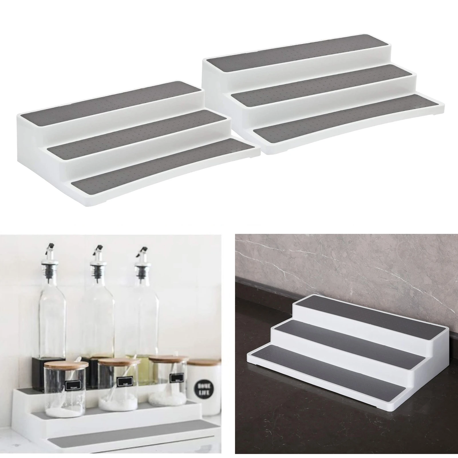 Cabinet Kitchen Spice Rack Waterproof Organizer Stand Bathroom Accessories
