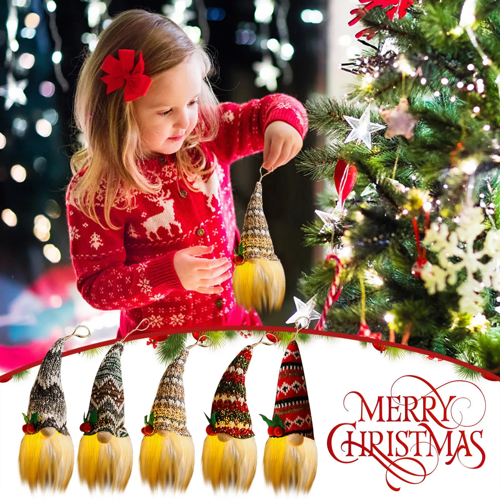 Рождественская светящаяся кукла без лица мягкие игрушки Рудольфа для пожилых