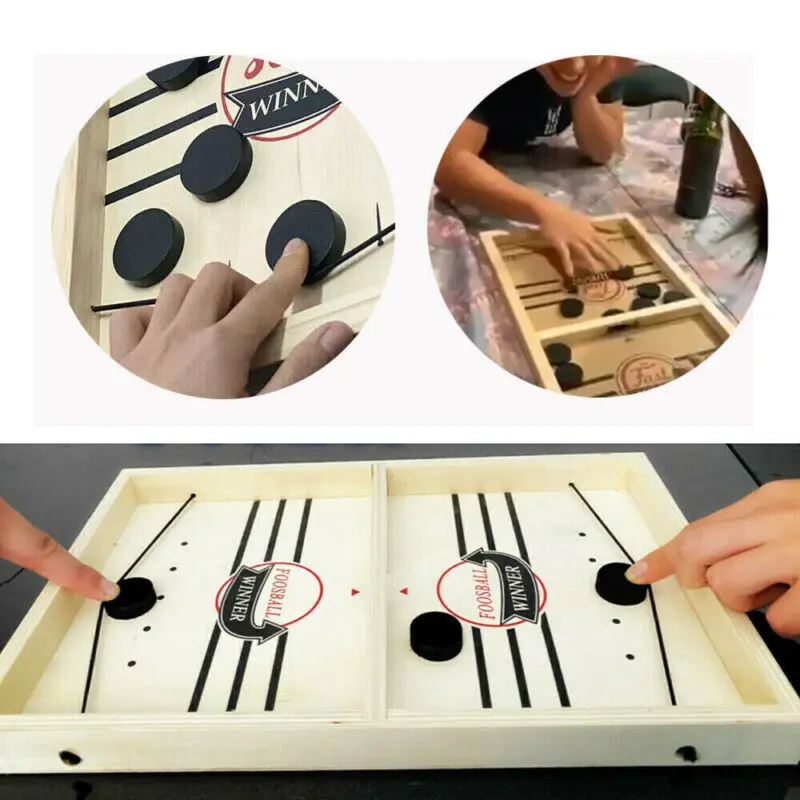 

Fast Sling Puck Game Paced SlingPuck Winner Board Family Toy Wood Games Toys Juego Child Chessboard Chess Games 37X24X3.5