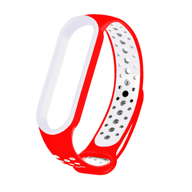 Strap for Xiaomi Mi Band 5 6 4 3 Porous Anti-Sweat Double Color Bracelet Sport Breathable Strap Replacement Wrist Strap