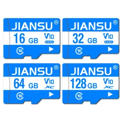 Cartão de memória 100% genuíno, classe 10, 64gb, 32gb, mini sd, 128gb, 16gb, alta velocidade, cartão tf 8gb para smartphone