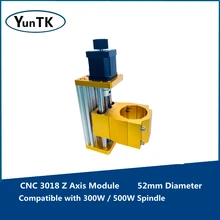 Module d'axe Z CNC 3018, moteur pas à pas, Compatible avec broche 300W/500W, diamètre 52mm, pour Table coulissante en aluminium, Nema17, 42HS48MM