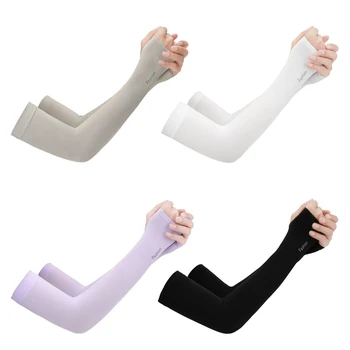 

4 Pairs of Arm Sleeves Protective UV Protection Breathable Cooling Elbow Covers Oversleeves Arm Covers for Outdoor Driving