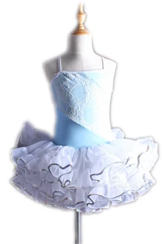 

Blue Dancewear Professional Dance Costumes For Girls Children Maillot Ballet Mujer Tutu Dress Gymnastic Leotards