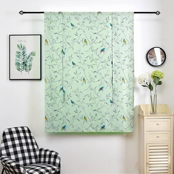 

Lychee American Style Window Blackout Curtain Printed Shade Curtains for Living Room Bedroom Short Roman Curtains