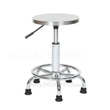 

Stainless steel lift work bench Electronics factory production workshop chair Hospital school laboratory pulley round stool