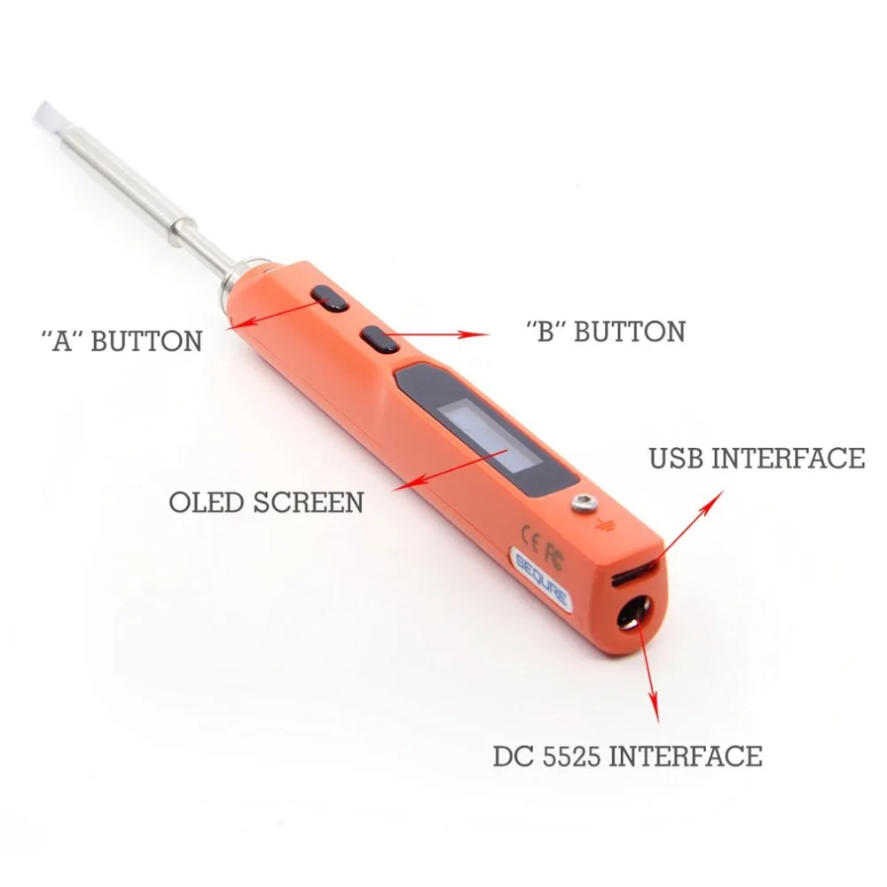 TS100 цифровая паяльная станция OLED программируемый встроенный интерфейс DC 5525 Встроенные датчики ускорения с чипом STM32