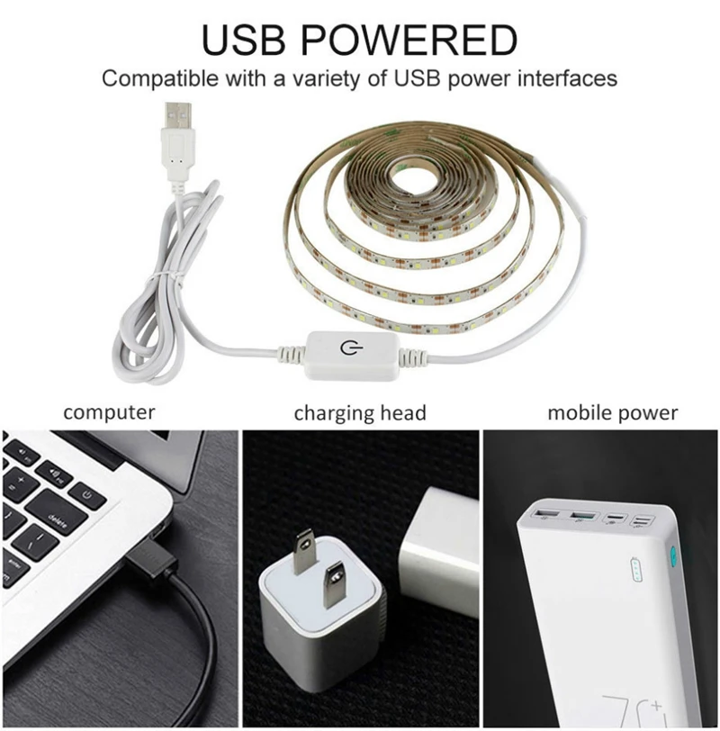 5M Водонепроницаемый макияж газа светильник шнура USB Память Dimm зеркальный 5V