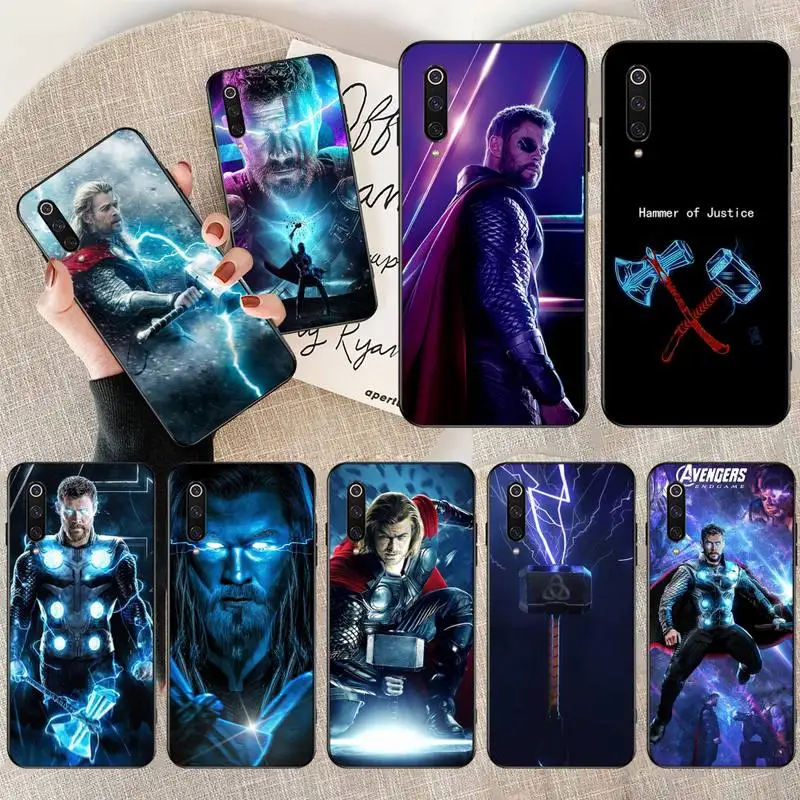 Чехол для телефона с принтом героев Marvel Тор черный мягкий чехол Xiaomi Mi10 10Pro 10 lite Mi9