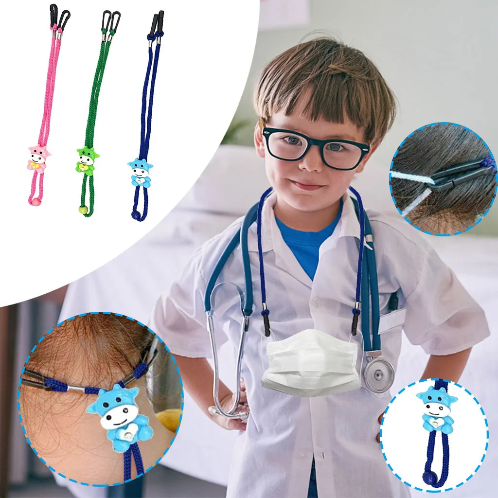 Мультяшный регулируемый шнурок для маски удобный детский и Удобный безопасный