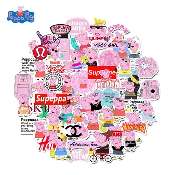 

peppa pig VSCO style stickers 50pcs suitcase laptop pvc waterproof sticker