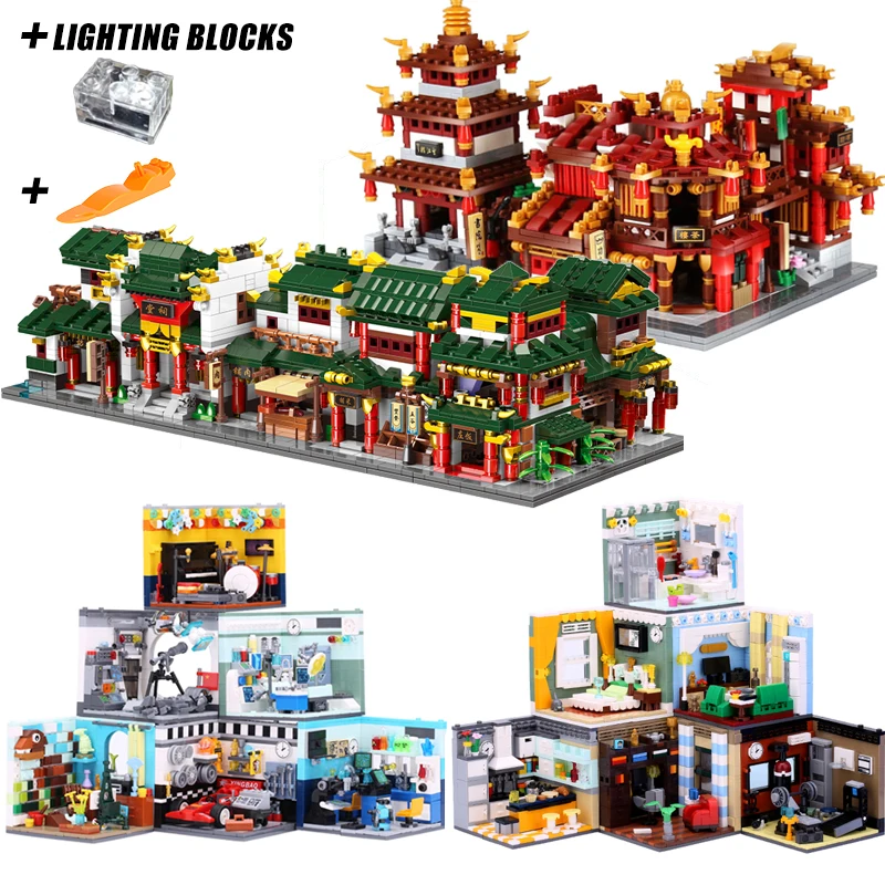 XINGBAO Genuine Building Blocks The Living House Set Bricks Chinatown Model Toys With Light with Figure City | Игрушки и хобби