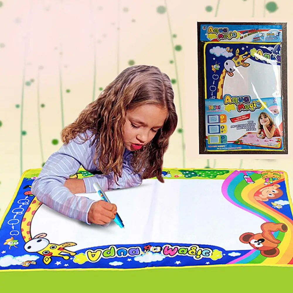 

75x50cm Cloth Children's Educational Magic Water Canvas Blanket Write Graffiti Pen Doodle Baby Toy Creative Reuse