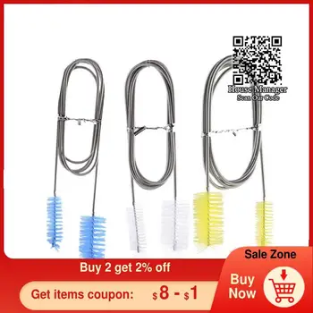 

Aquarium Cleaning Brush for Water pipe Tube Hose, Stainless Steel spring flexible Cleaner Tool Water Tube Pipe Brush 155cm long