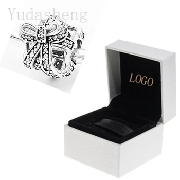 

Cutout Bow Gift Shines Surprise Bead Charm（with jewelry box）High Quality 1: 1 Factory Wholesale Diy women's Bracelet