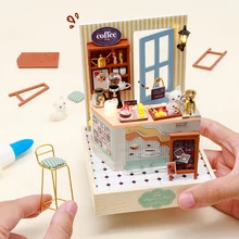 Nova casa diy kit casa de bonecas em miniatura de madeira móveis de casa de boneca decoração para casa presentes de natal brinquedos para crianças modelo ferramentas gratuitas