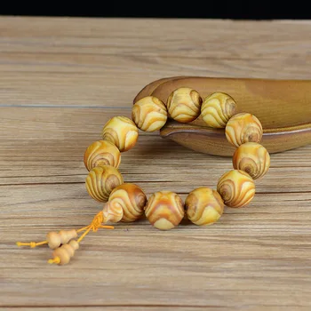 

wood emperor blood dragon wood ghost face to eye half transparent Buddha beads bracelet hand string men and women play