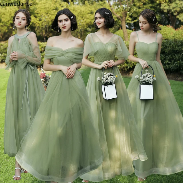Gaun Pengiring Pengantin Cantik 2020 Gaun Prom Pesta Acara Wanita Panjang Berenda Tanpa Lengan Bentuk A _ - Mobile