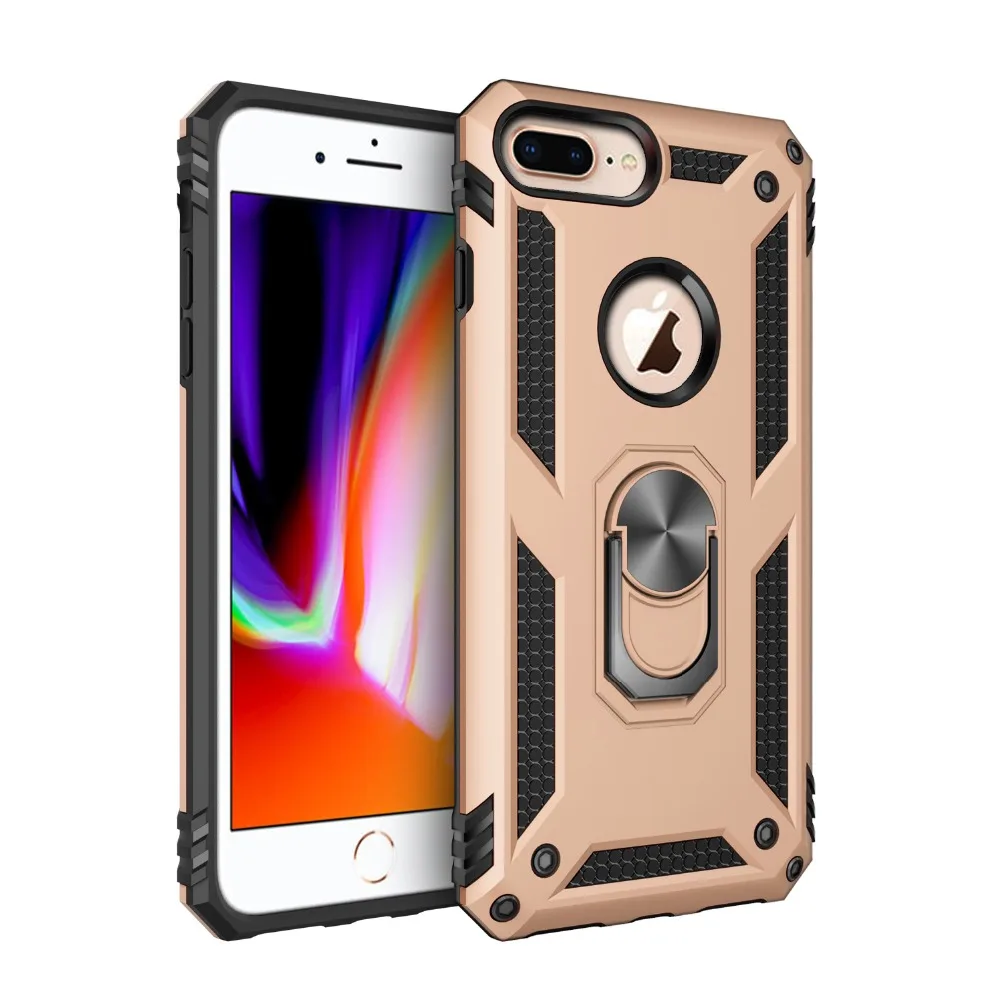 10 шт./партия Броня противоударный телефон чехол для iPhone 6 6S 7 8 Plus X XS Max XR 11 Pro Max с автомобильным кольцом кронштейн