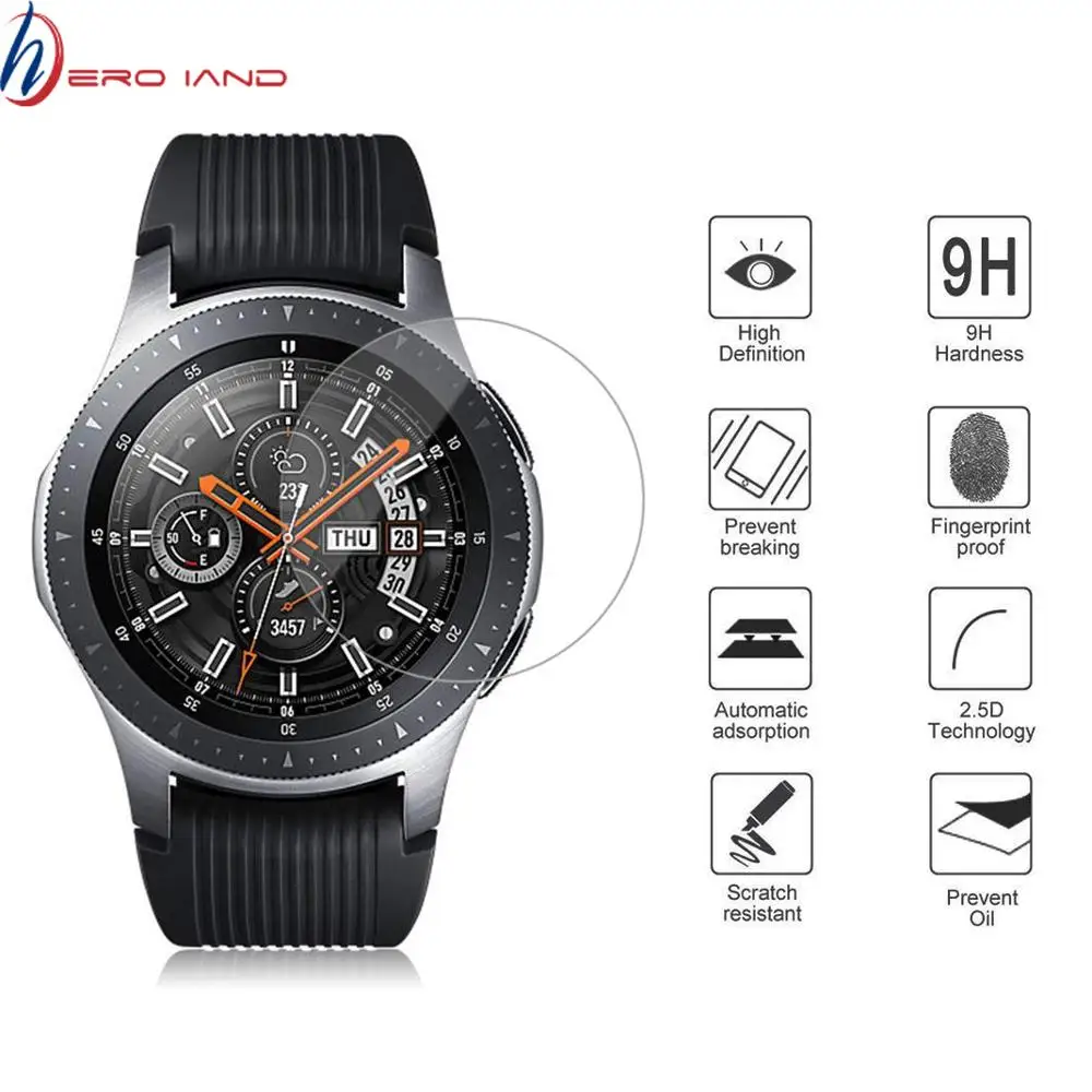 Противоударное защитное стекло S3 для Samsung Galaxy watch 46 мм Gear Frontier Classic 9H 2.5D закаленное