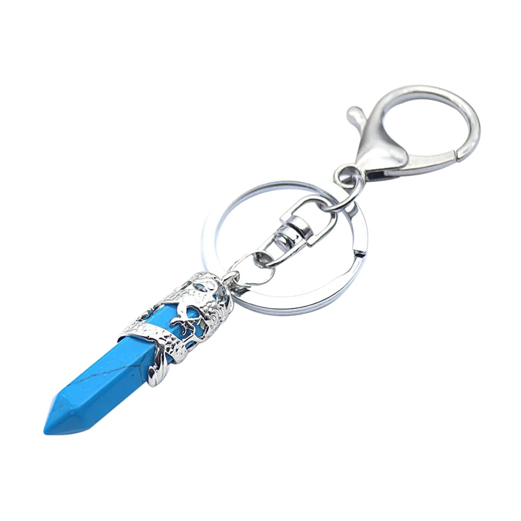 Elegant Hexagonal Dragon Crystal Quartz Key Chain Party Accessory Jewelry Elegant Hexagonal Dragon Crystal Quartz Key Chain Party Accessory Jewelry
