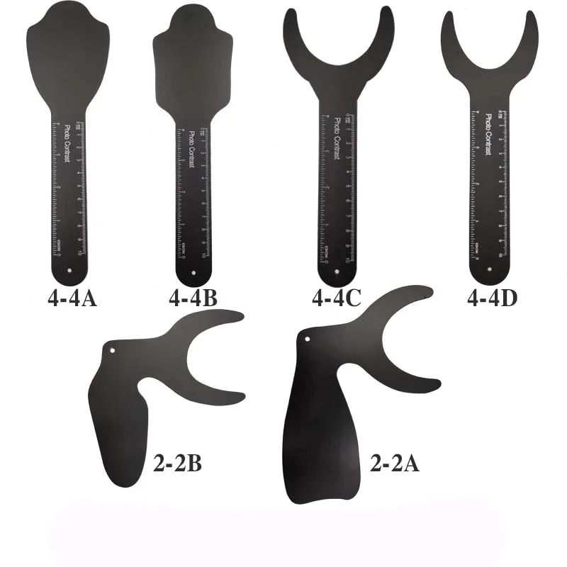 

6PCS Dental orthodontics Oral Cheek Plate Dental plate Black Background Image Contrast Board 6 size Autoclavable Lab Tool