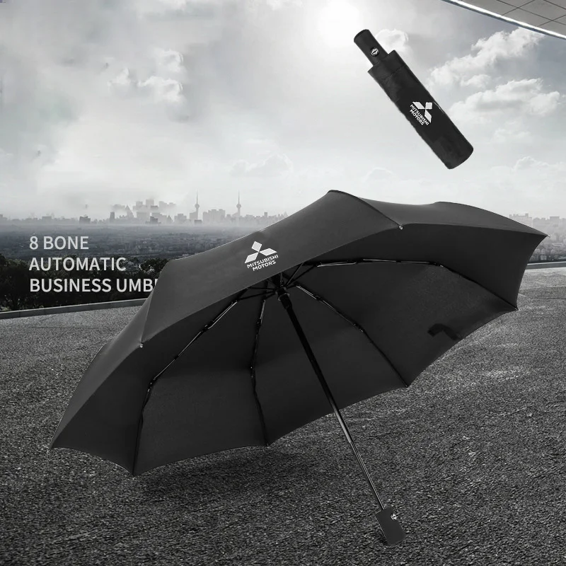 Полностью автоматический тройной складной зонт для мужчин Mitsubishi, специальный деловой Зонт от дождя