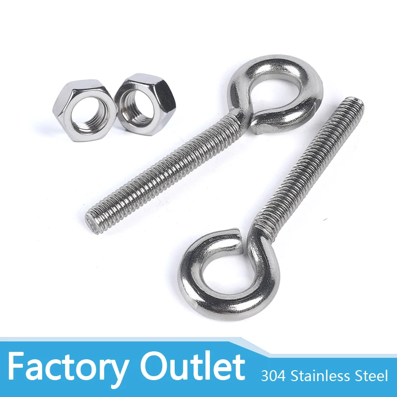 M4 Hook Screw Ring Hook 304 Stainless Steel High Hardness Steel