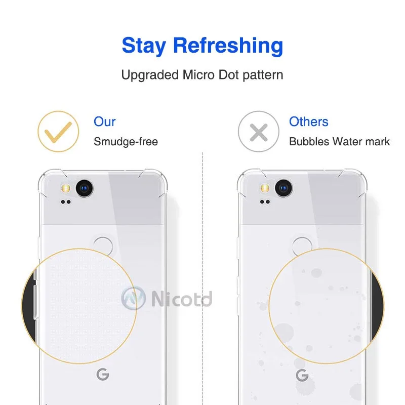 Ultra-Clear Silicone TPU Protective Case for Google Pixel - Transparent Back Cover