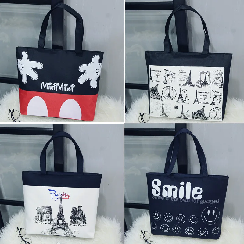 

New Style Literature And Art Girl'S One Shoulder Canvas Bag Fashion New Style Simple Shopping Bag Diaper Bag