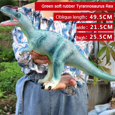 thumbnail image 1 of Modelo de tiburón dinosaurio grande de 84 cm, juguetes para niños, Tyrannosaurus Rex, marionetas suaves, animales, Velociraptor, Jurassic Worlds, regalo para niños, 1 of 5